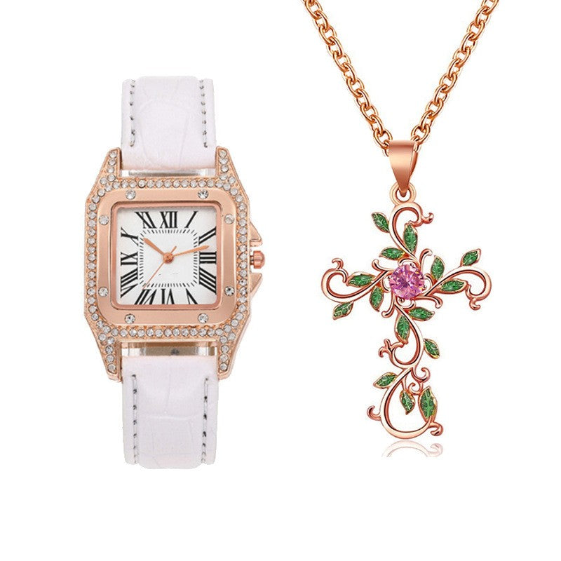 LADIES WATCH WITH NECKLACE